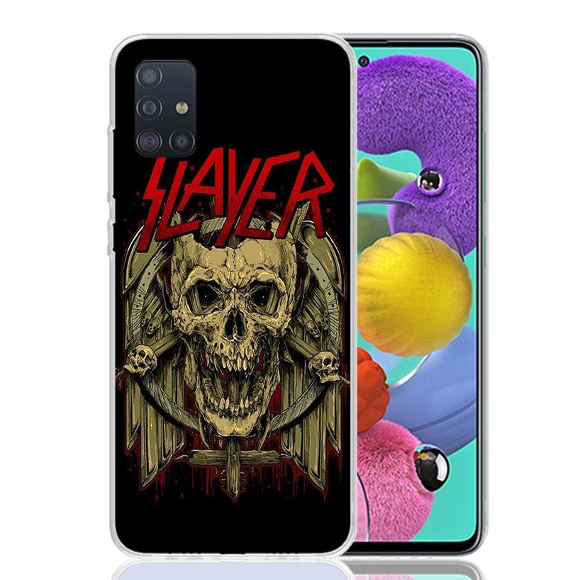 Slayer Heavy Metal Rock Band Phone Case for Samsung Galaxy A52 A51 A50S A12 A22 A32 A72 A10S A30S A31 A71 Note 20 Ultra 10 Plus