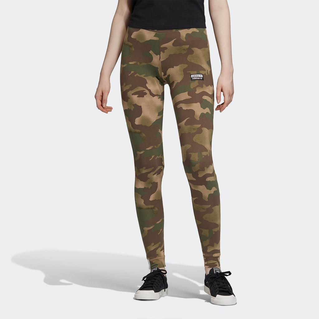 Adidas Originals Allover Print Comfortable Logo Knitted Sports Pants Women Bottoms Camouflage EC0759