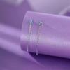 925 Silver Needle Short Chain Tassel Zircon Flower Stud Earrings For Women Classic Jewelry Light Accessories