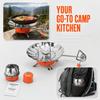Windproof Electronic Ignition Camping Stove Metal Foldable Burner Portable Gas Stove  Hiking