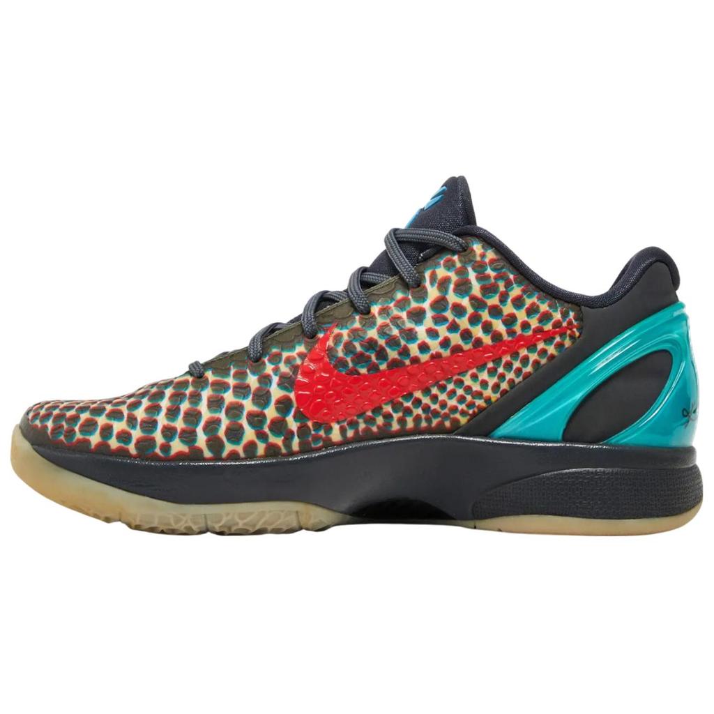 Nike Zoom Kobe 6 Protro 3D All-Star Herren Sneaker Mehrfarbig Dunkelgrau Chlorblau-Kühnrot IQ3902-002