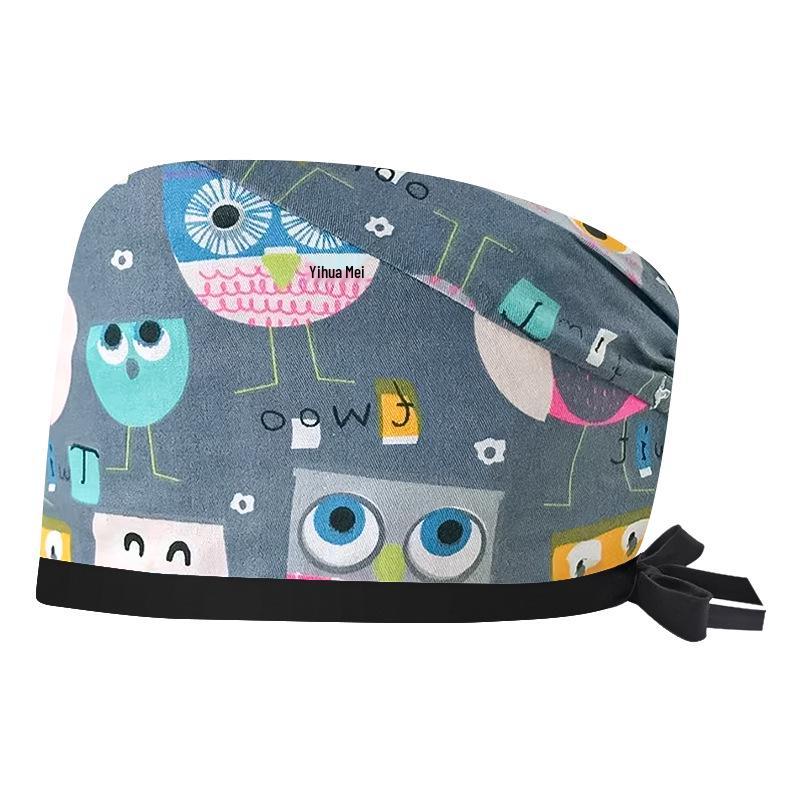 Women's Cotton Surgical Cap - Tie-up Medical, Dental, Salon, and Chemotherapy Head Coverings