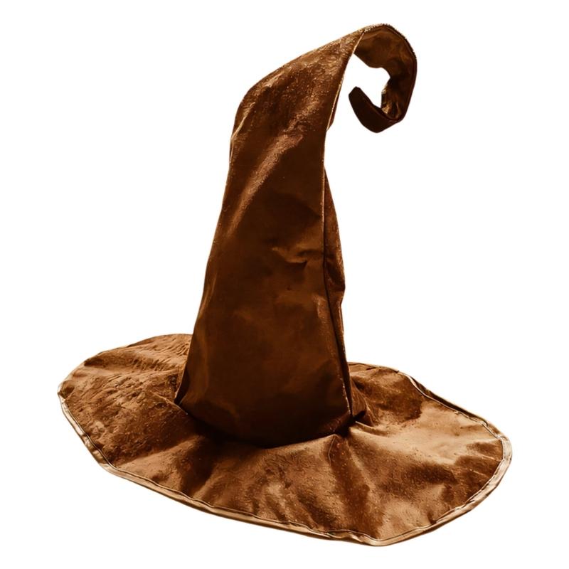 Tall Pointed Party Hat for Seasonal Costumes, Shapeable Outline and Tip with Soft Polyester Shell and Support Frame