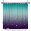 Cortina de ducha Cielo estrellado degradado Estampado de línea geométrica y puntos Cortina de baño impermeable Decoración de baño Tela de poliéster con ganchos