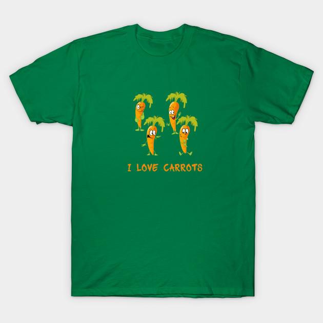 Unisex Fashion TShirt I Love Carrots Funny Vegetables Design Gift Idea Print TShirt Plus Size XS-6XL T-Shirt 100%Cotton Tops O Neck Short Sleeve Tees