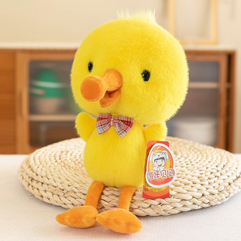 Cartoon Travel Duck Plush Toy Cute Little Yellow Duck Doll with Hat Children Rag Doll Gift
