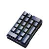 Wired Numeric Keyboard, 20 Numeric Keys, USB, with Calculator Shortcut Keys, Mechanical Keyboard, Black, Yellow Axis