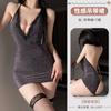 Domila Sexy Underwear Shiny Nightclub Hot Back Hollowed Out Temptation Sexy Pajamas Uniform Passion Free Cover