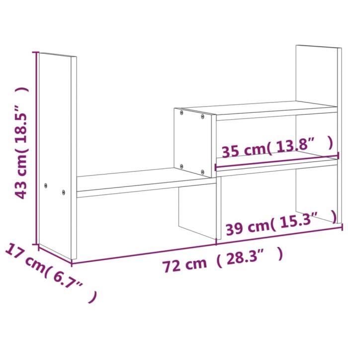 VidaXL Monitor Stand (39-72)x17x43 Cm Solid Pine Wood 814009