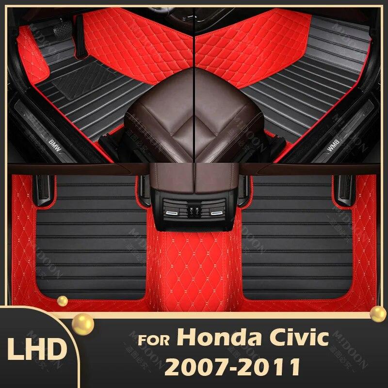 

Автомобильные коврики для Honda Civic 2007 2008 2009 2010 2011 на заказ, автомобильные подушечки для ног, автомобильный ковер, аксессуары для интерьера