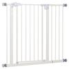 Push-fit Extendable Dog Gate with Automatic Closure, Height 76.2cm, White