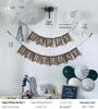 Mori-style Linen Birthday Pennant Banner for Baby's 1st Birthday or 100-Day Celebration Party Decoration