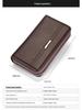 Men's High-Capacity Luxury Wallet and Phone Bag with Double Zipper and Multiple Card Slots