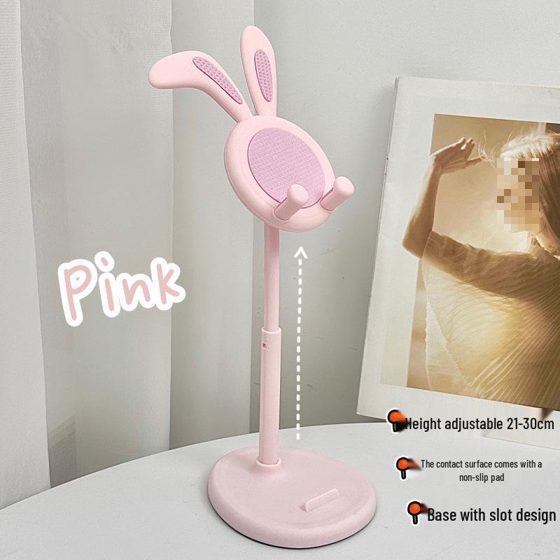 Adjustable Little Rabbit Phone Holder: Desk Stand for Live Streaming & Selfies