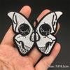 Rock Punk Patches On Clothes Clothing Thermoadhesive Patches Iron On Embroidered Patches Ghost Zipper Black And White Sewing