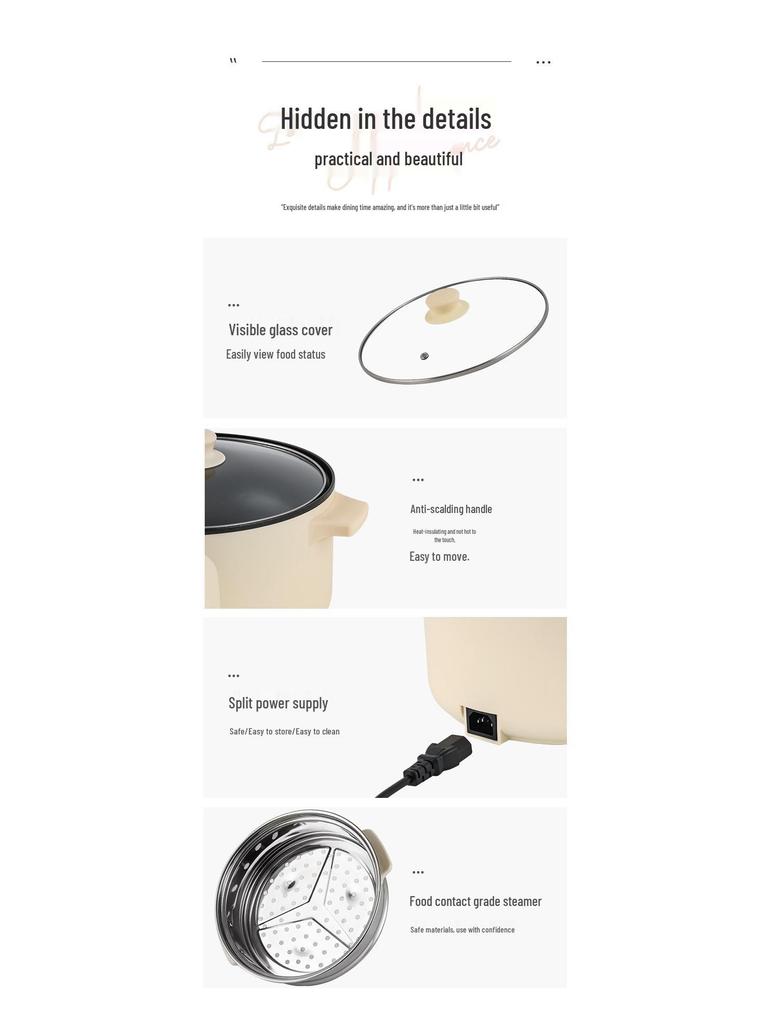 Cuiseur vapeur électrique intelligent multi-niveaux: Grande Capacité, Trois Couches, pour un Usage Domestique Multifonctionnel