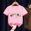 Kletternde Katze Muster Trendiges Design Druck T-Shirts Kurzarm Kinder Kinder T-Shirt Jungen Mädchen Sommer Frühling Lässiges Oberteil Tee