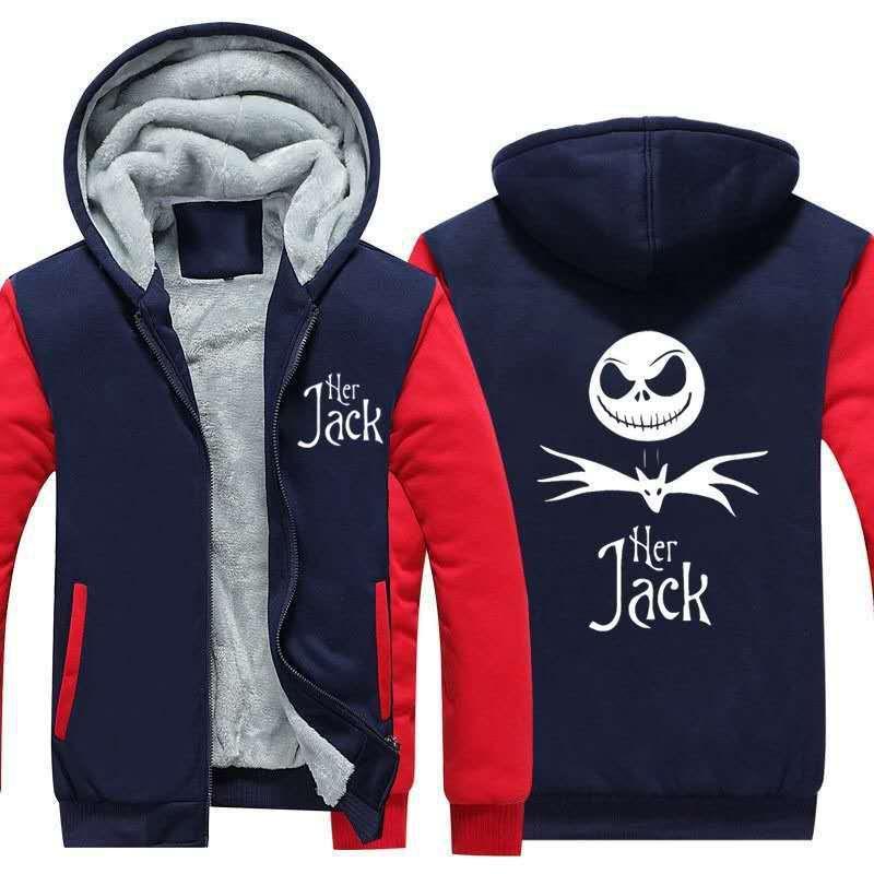 Premium Quality Nightmare Before Christmas Sally Jack Thicken Hoodie Sweatshirt Coat For Ultimate Comfort