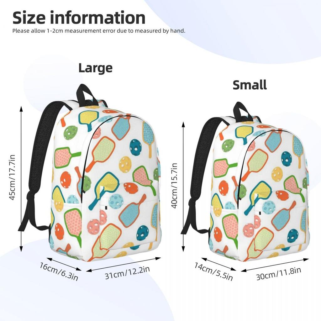 Sunny Pickleball Pattern Backpack Hot Sale Daypack Large Capacity Kids BookBag School Bag Shoulder Bags for Men Women