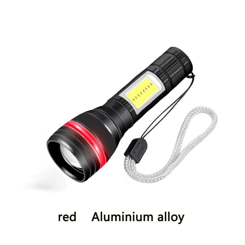 Mini LED Flashlight COB+XPE Portable Torch USB Charging Camping Lantern Zoomable Focus Light Tactical Flashlight with Pen Clip