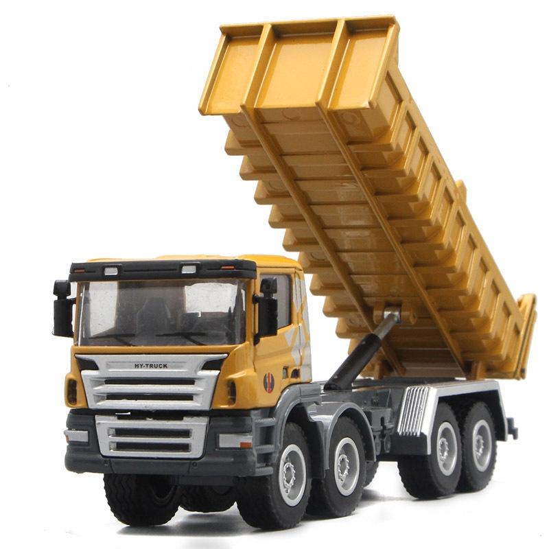Heavy Dumper Lorry Truck 1/50 Diecast Metal Toy Engineering Car For Children Vehicle Model Miniature Collection Gift For Boys