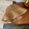New Big-brimmed Colored Sunshade Straw Hat for Vacation Travel, Versatile Straw Weaving Sunscreen, Fashionable Seaside Beach Hat