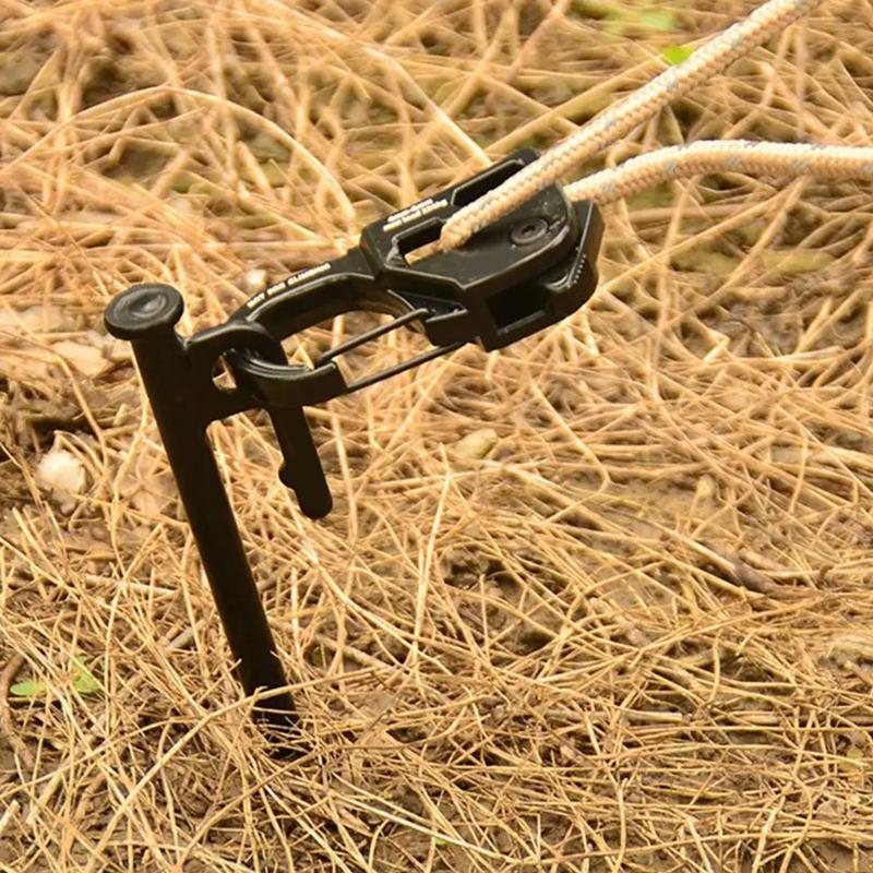 Tent Rope Tensioner Aluminum Alloy Rustproof Strong Load-bearing Lightweight Portable Tent Cord Adjuster Tent Accessories