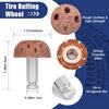 24+3PCS Tire Patch Kit, 24PCS Tire Repair Patch Plug Tool (36/46 / 60 Mm)/ Patch Roller Tool/Repair Buffing Wheel/Hex Shank Drill Bit