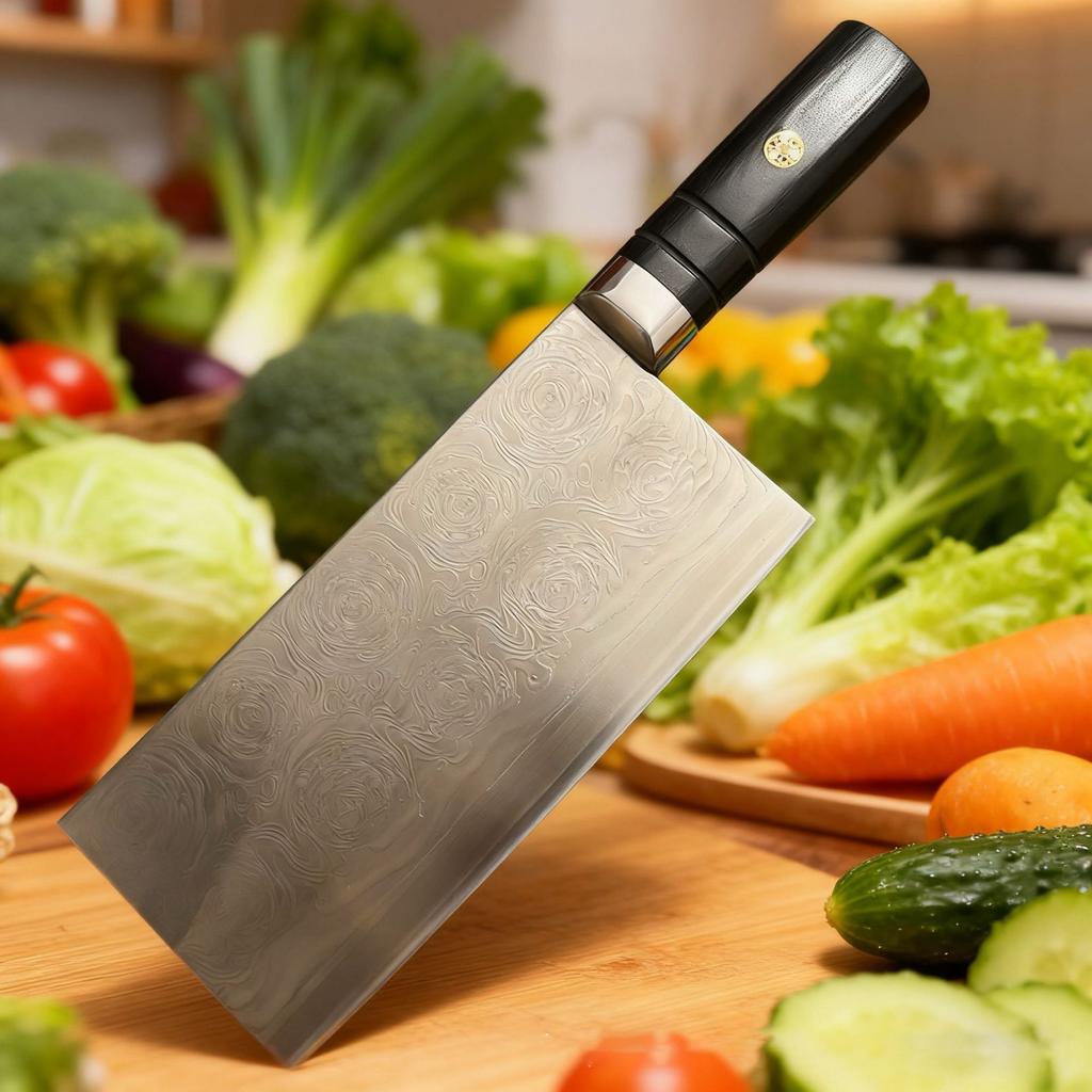 7.5 Inch Slicing Knife 67-layers Damascus Steel Powder alloy steel core Blade Rosewood / G10 Handle Chef Cleaver Kitchen Knife