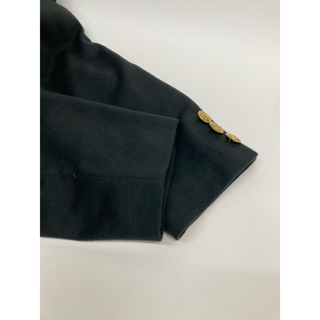 Gianfranco Ferre Black gold button wool double breasted peaked lapel jacket Jacket 48 greenUsed