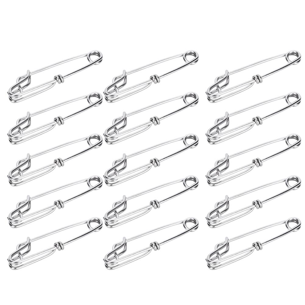 15pcs Stainless Steel Tuna Clips Longline Branch Hangers Snap Fishing Accessory Easy On/Off
