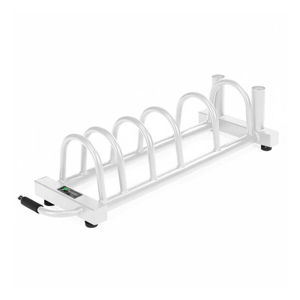 Barbell and Plate Storage Rack Heavy-Duty Movable Weight Stand Stable Base