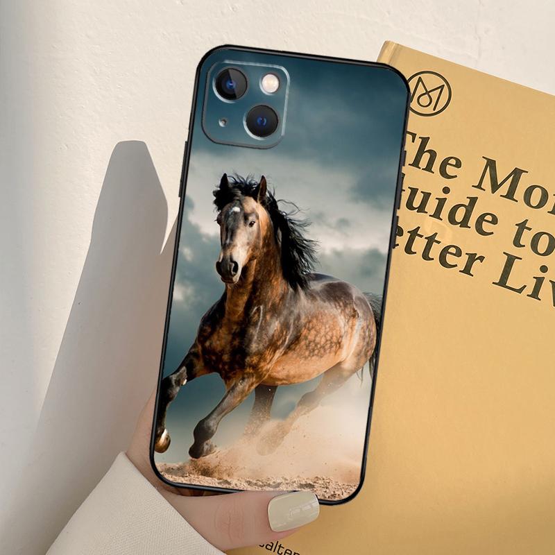 Funda de Teléfono Caballos Corriendo Para iPhone 17 16 15 14 11 12 13 Pro Max mini XR 16e 15 16 Plus 17 Air Cobertura Completa