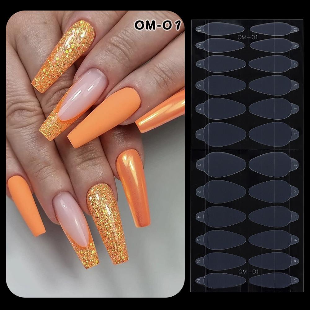 Form Poly Nail Gel System Extension French Line French Forma Dual Sticker Silicone for Dual Forms