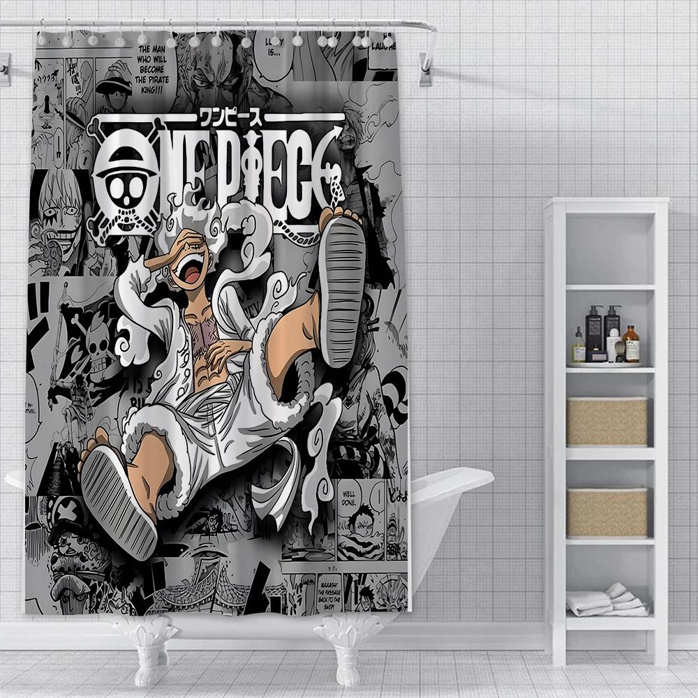 Душевая аниме для L-Luffys занавеска водонепроницаемая полиэстеровая ткань краска красочные занавески для ванной дома декор для ванной занавеска с крючком YL120x180cm