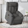 Vidaxl Poltrona Elevatória Massageadora, Elétrica, Reclinável, Cinza Escuro