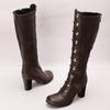 Women's High-heeled Boots, Sexy European and American Style Thick Heel Large Size Solid Color Medium Boots