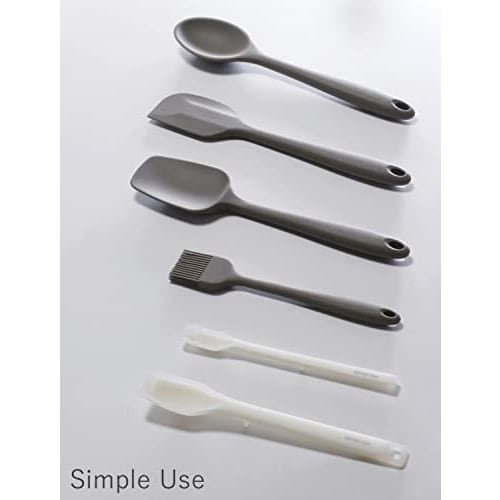 Pearl Metal Silicone Jam Spoon, Small, with Feet, White, Dishwasher Safe, Simple Use, CC-1705