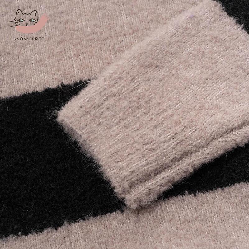 Sinuofude Women's Long-Sleeve Knit Wool Blend Sweater S21-012