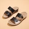 Fashion 2025 Summer Open Toe Women's Slippers Fashion Outdoor Metal Decoration Casual New Plus Size Best Seller Flat Slippers Zapatos