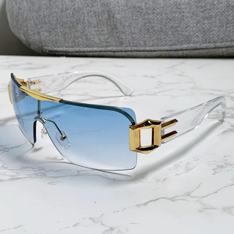 

New Half Frame Oval Sunglasses Fashion Women S Sunshade Sun Glasses Women Summer Street Photo Eyewear Uv400 As shown in Figure