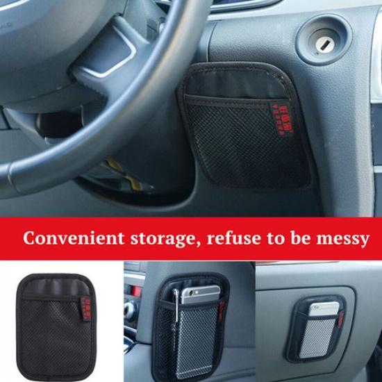 Black Universal Car Auto Storage PU Leather Pouch Bag Phone Holder Organizer US