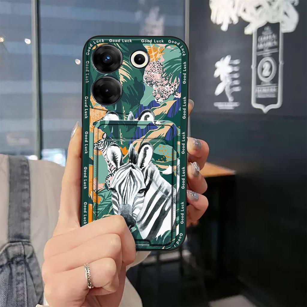 Hülle Kartenfach Handyhülle Für Tecno Camon20 Pro 5G/CK8n Staubdicht Weiche Hülle Vollständig umhüllend Langlebiges Silikon Niedlich Graffiti