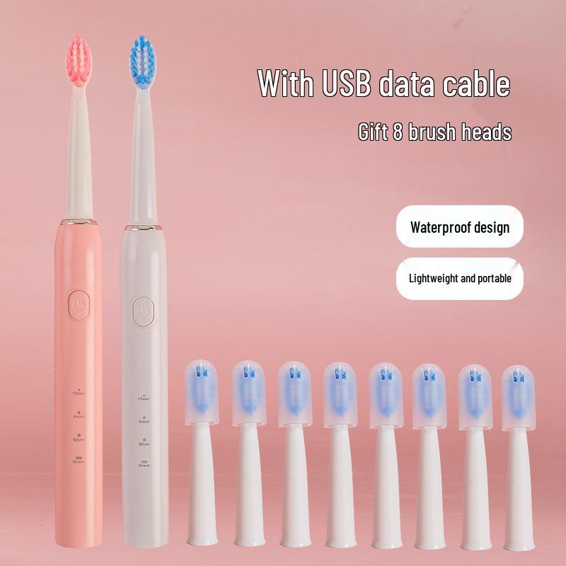 Adult Three-Speed Soft Bristle Sonic Electric Toothbrush with USB Charging