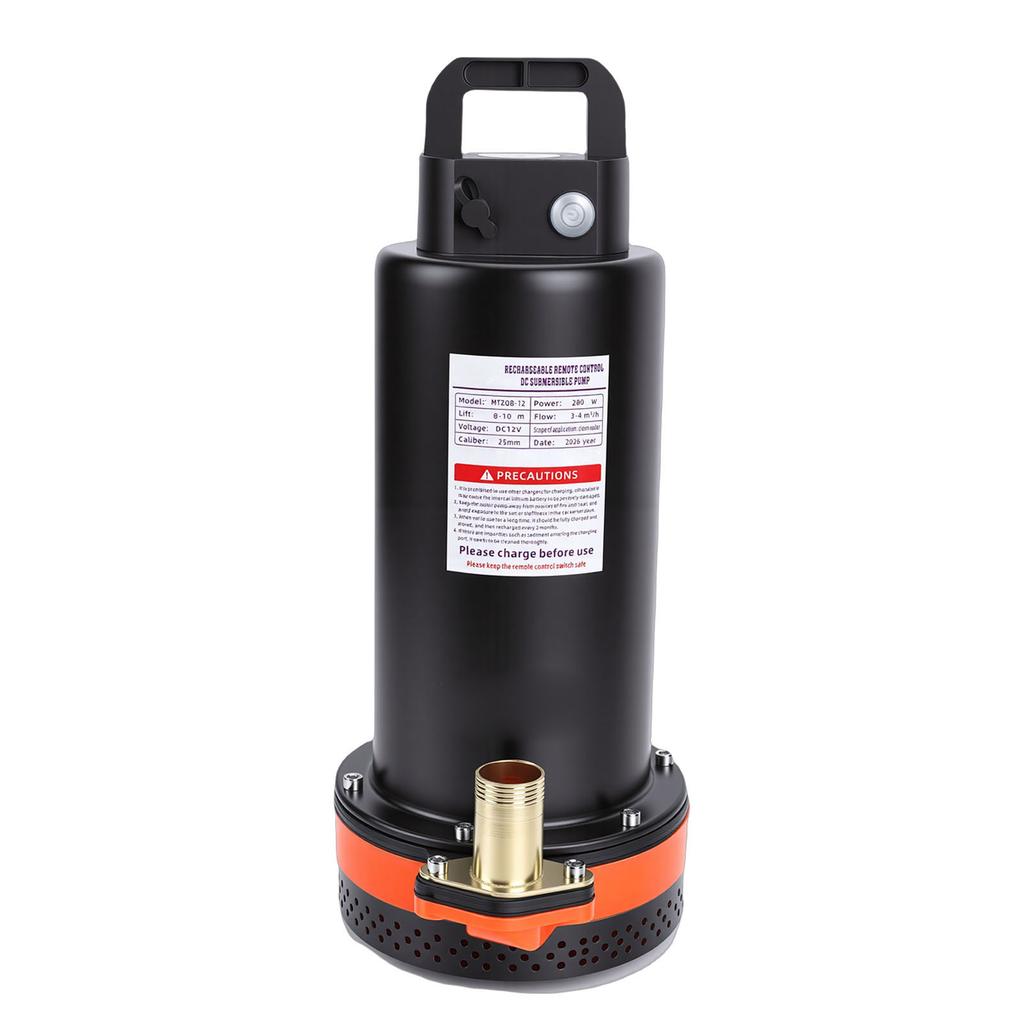 Rechargeable Submersible Pump 280W 3 4m³ h Flowrate 8 10M Lift Remote Control Cordless Submersible Water Pump for Pool