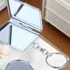 Round Heart Oval Square Shape Double Sided Cosmetic Mirror Metal Folding Keychain Makeup Mini Mirror