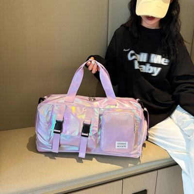 Sac de voyage courte distance pour femme, sac de sport à main de grande capacité, sac de voyage à bandoulière, sac de rangement, séparation humide et sec, sac de sport