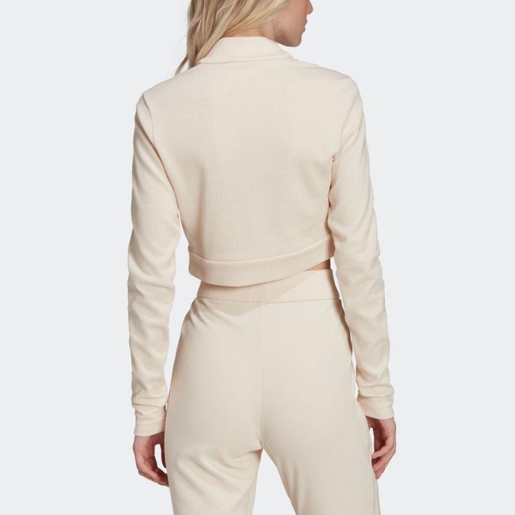 Adidas Originals Trefoil Logo Letter Print Short Sleeve T-Shirt Women Tops Yellow White HL0051