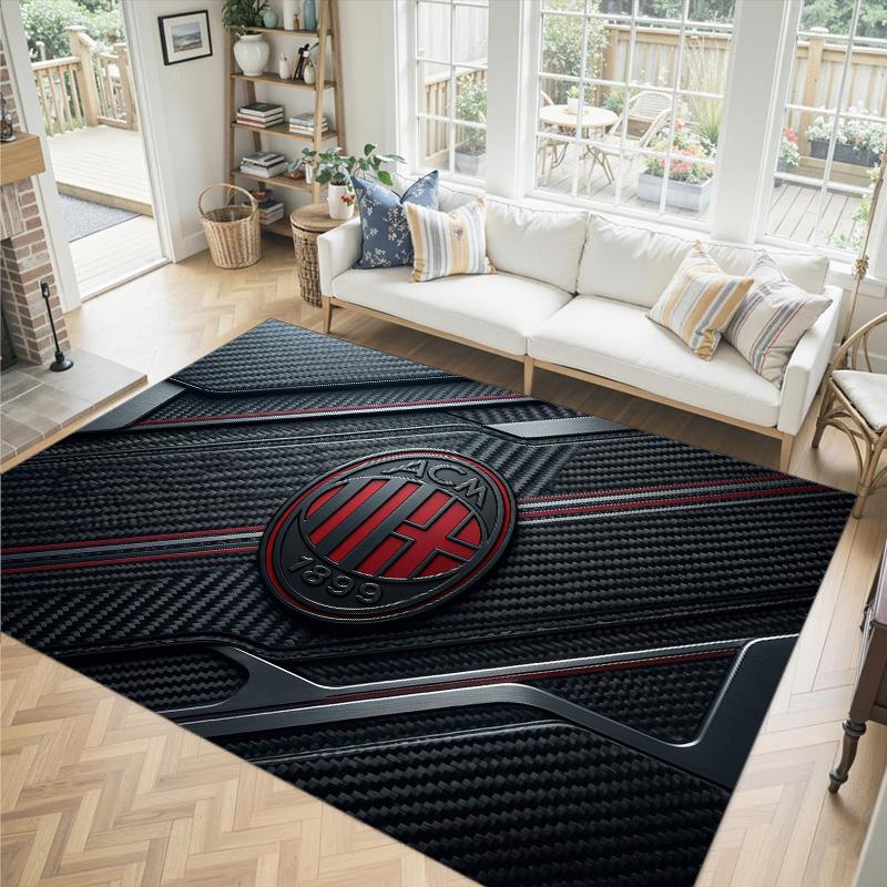 AC Milan Design Crystal Velvet Carpet Cozy Non?Slip Printed Rug For Bedroom Living Room Entrance