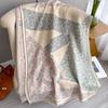 Luxury Cashmere Fallen Leaves Scarf Winter Women Pashmina Shawls Warm Blanket Wraps Female Foulard Bandana Thick Scarves Hijab